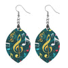 Jade Music Wooden Dangle Earrings