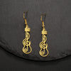 Violin/Guitar & Music Notes Dangle Earrings