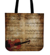 Sheet Music & Violin Tote Bag - Tote Bag - { shop_name }} - Review