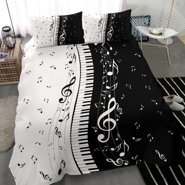 Piano Music Notes Bedding Set Artistic Pod 