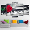 5 Pieces Red Rose Piano Canvas Art - SIZE 1 / WITHOUT FRAME - { shop_name }} - Review