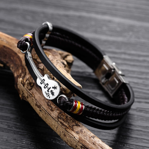 Multilayer Bohemian Wrap Bracelet - PU Leather With Evil Eye, Rhinestones & Hearts, Adjustable Wristband For Women & Teens - View #2