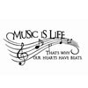 Music is Life Wall Sticker