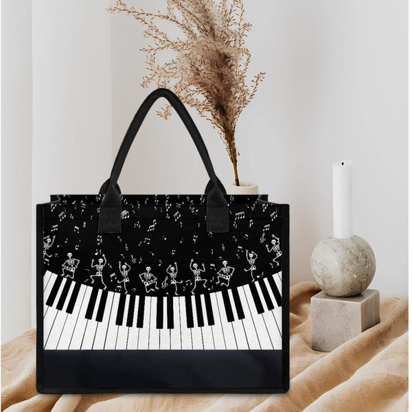 Music Note Piano Tote Bag - Artistic Pod