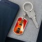 Red Electric Guitar Swivel Keychain