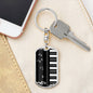 Music Notes Piano Keychain