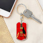 Red Guitar Swivel Keychain