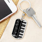 Music Notes Piano Keychain