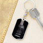 Black Electric Guitar Swivel Keychain