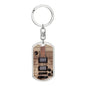 Grey Electric Guitar Keychain