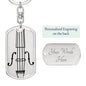 Violin Swivel Keychain