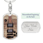 Grey Electric Guitar Keychain
