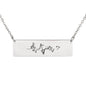 Music Sheet Notes Heartbeat Bar Necklace