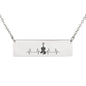 Violin Heartbeat Bar Necklace
