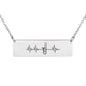 Trombone Heartbeat Bar Necklace