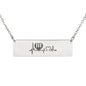 Piano Heart Heartbeat Bar Necklace
