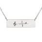 Music Line Heartbeat Bar Necklace
