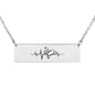 Music Notes Heart Heartbeat Bar Necklace - Stainless Steel Horizontal Bar Necklace / No - { shop_name }} - Review