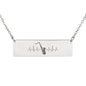 Saxophone Heartbeat Bar Necklace