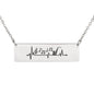 Saxophone Music Heartbeat Bar Necklace