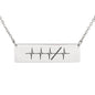 Flute Heartbeat Bar Necklace