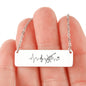 Music Notes Violin Heartbeat Bar Necklace