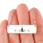 Violin Heartbeat Bar Necklace