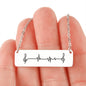 Music Heartbeat Line With Note Bar Necklace