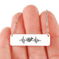 French Horn Heartbeat Bar Necklace