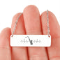 Saxophone Heartbeat Bar Necklace