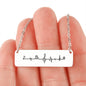 Music Heartbeat Line With Notes Bar Necklace