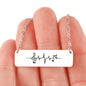 Music Notes Heartbeat Line Bar Necklace