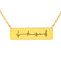 Music Heartbeat Line With Note Bar Necklace