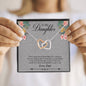 To My Daughter Interlocking Heart Necklace