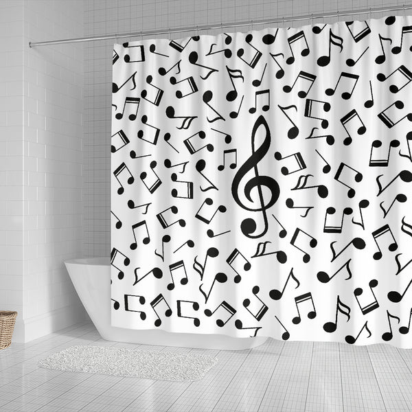 Musical Notes Shower Curtain Artistic Pod