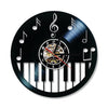 Hollow Piano Keyboard Vinyl Record Clock