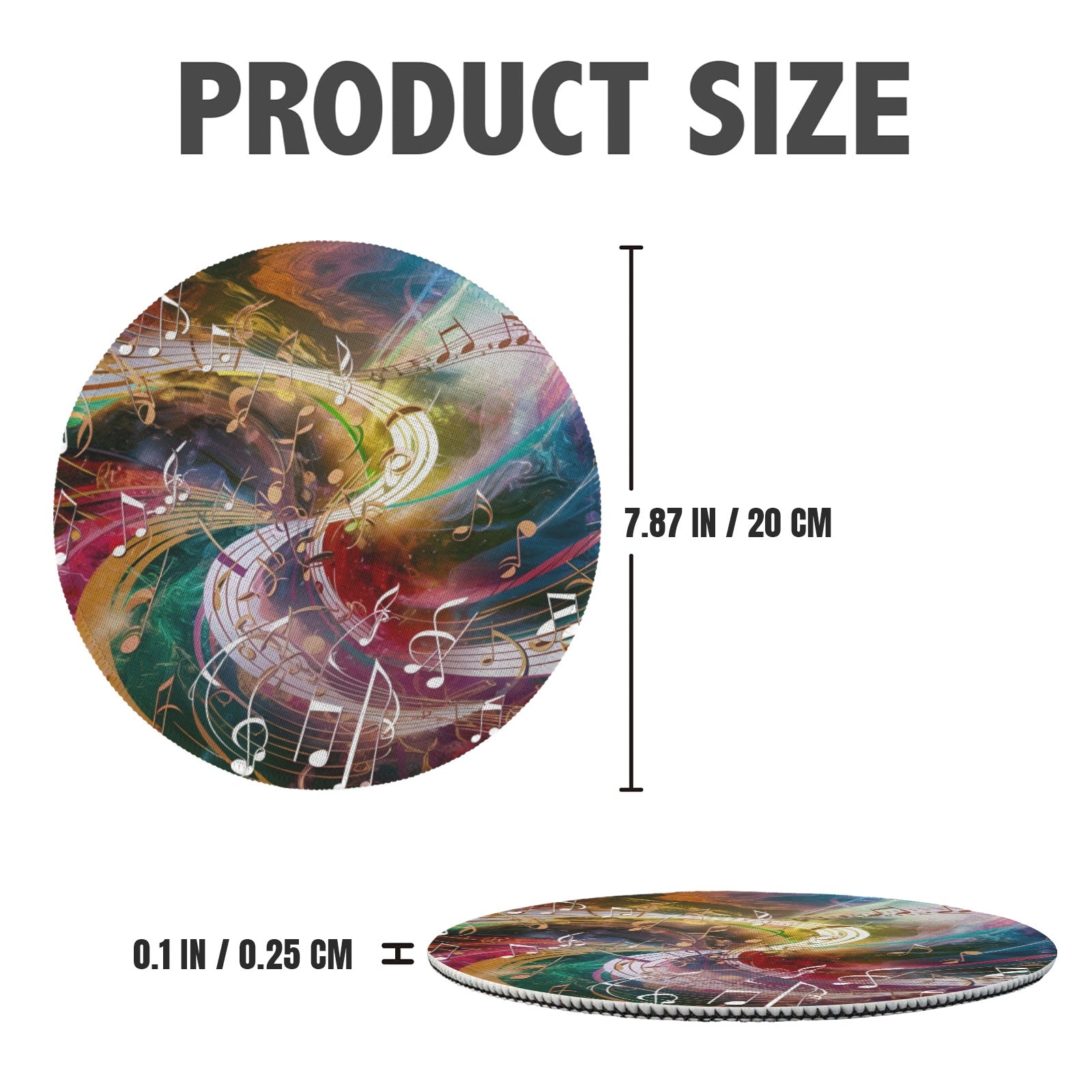 [USA Only] Artistic Music Round Placemat