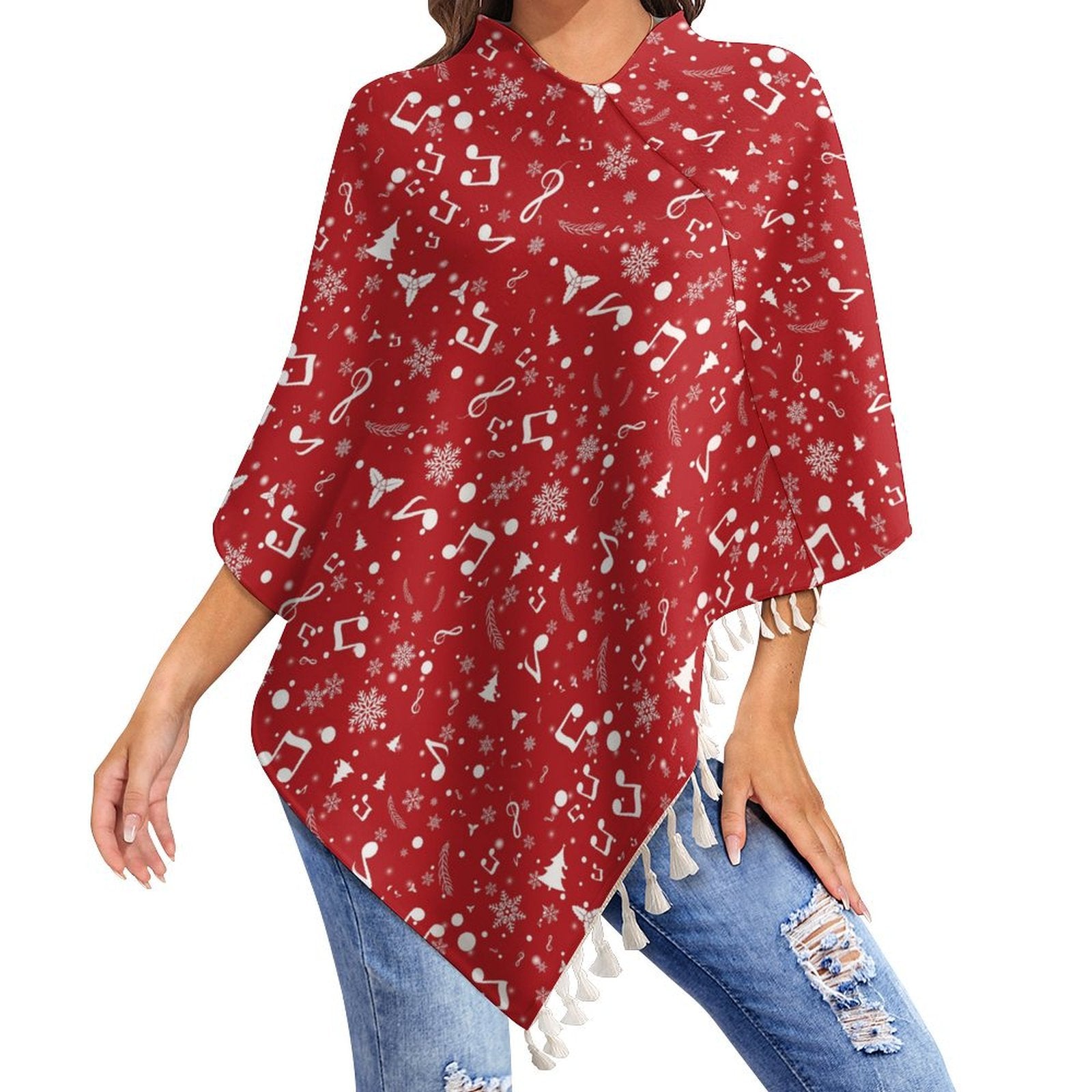 Music Holiday Fringed Cape