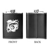 Treble Clef 8oz Black Hip Flask