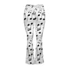 Music White Crossover High Waist Flare Leggings