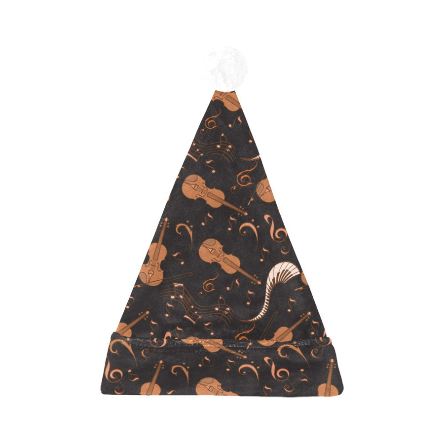 Violin Christmas Santa Hat