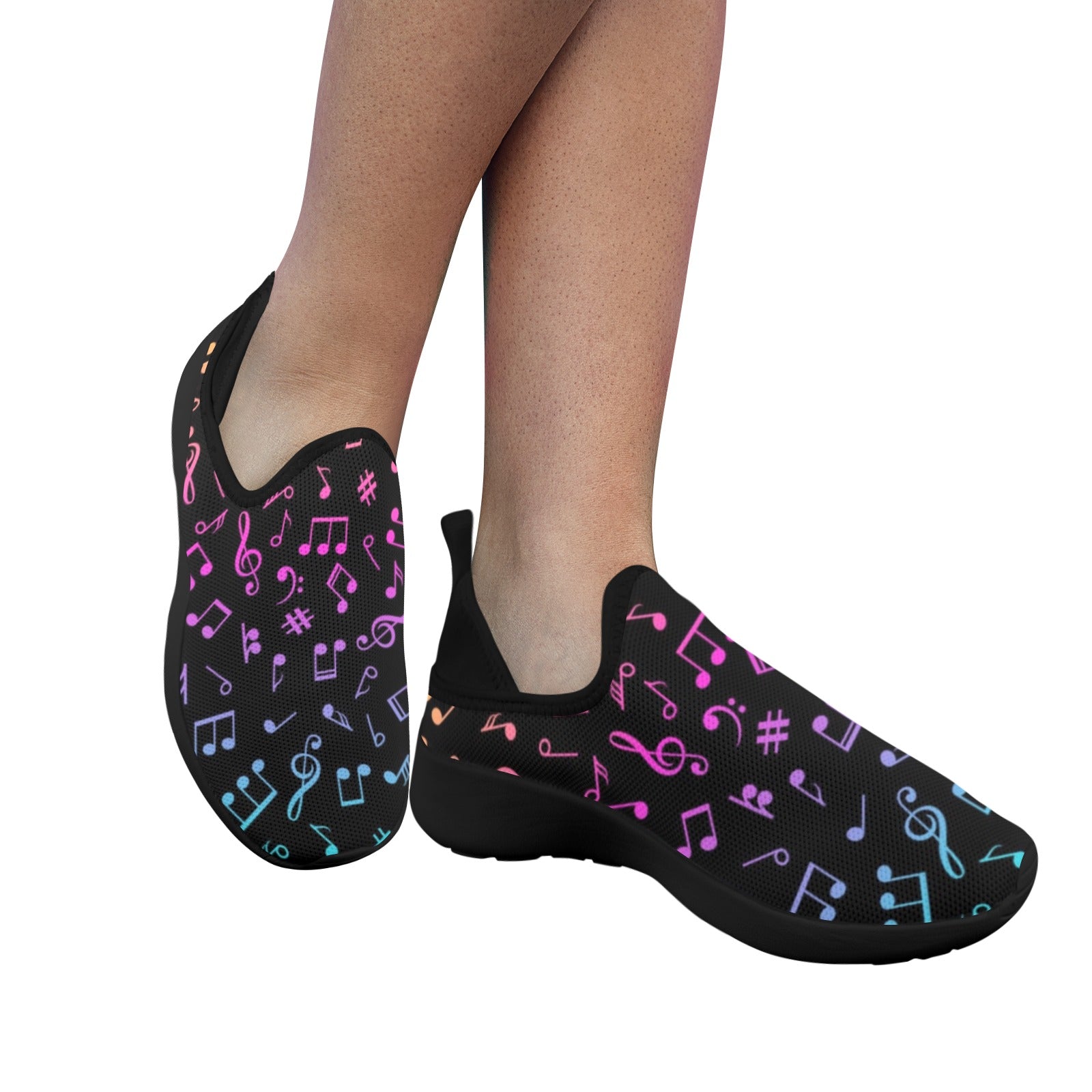 Rainbow Music Fly Weave Women's Sneakers (Drop-in-Heel)