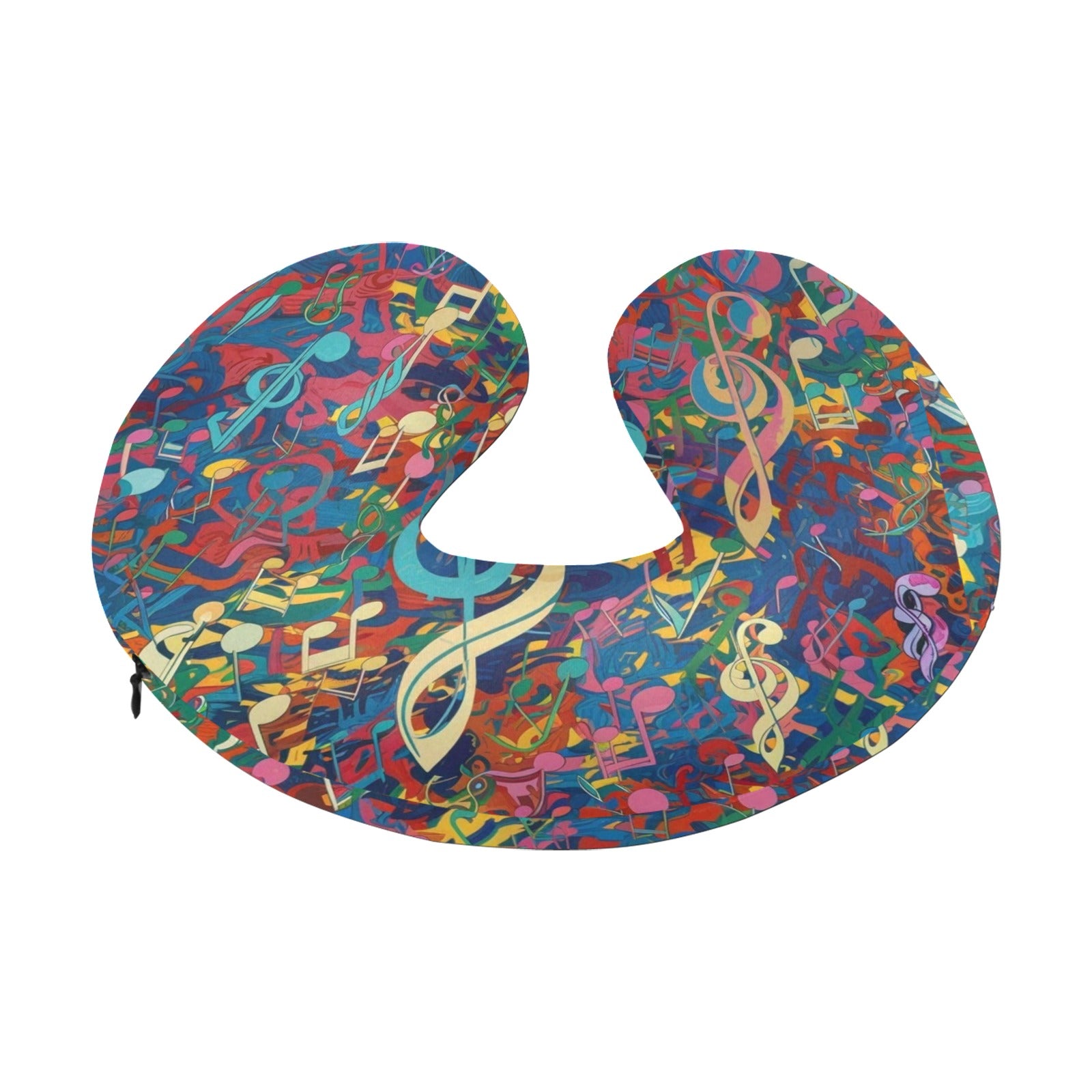 Modern Music Notes U-Shaped Travel Neck Pillow
