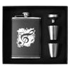 Treble Clef 8oz Black Hip Flask