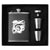 Treble Clef 8oz Black Hip Flask