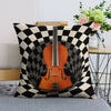 Music Instruments Linen Pillowcase (Set of 4)