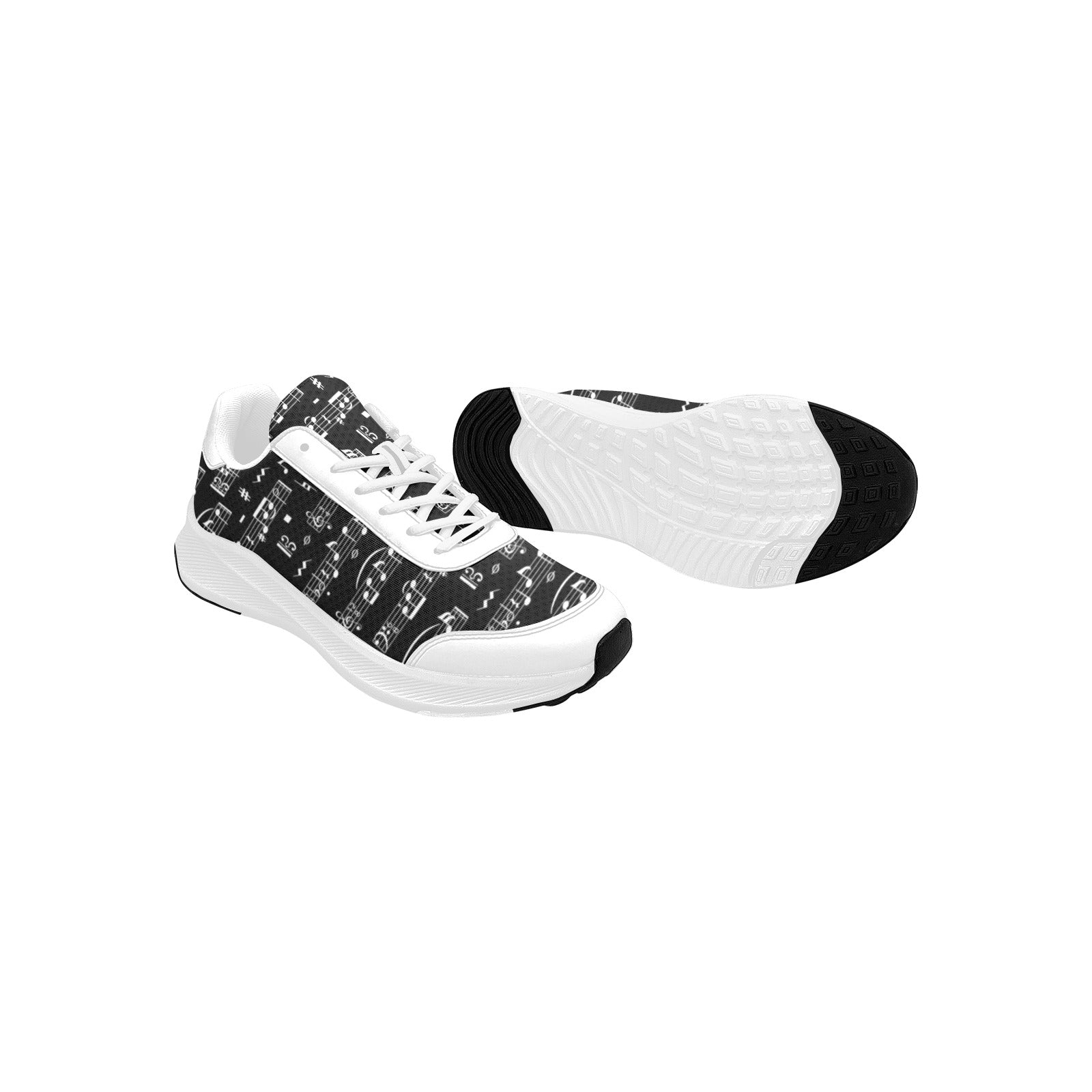 Black & White Music Design Women's Mudguard Running Shoes