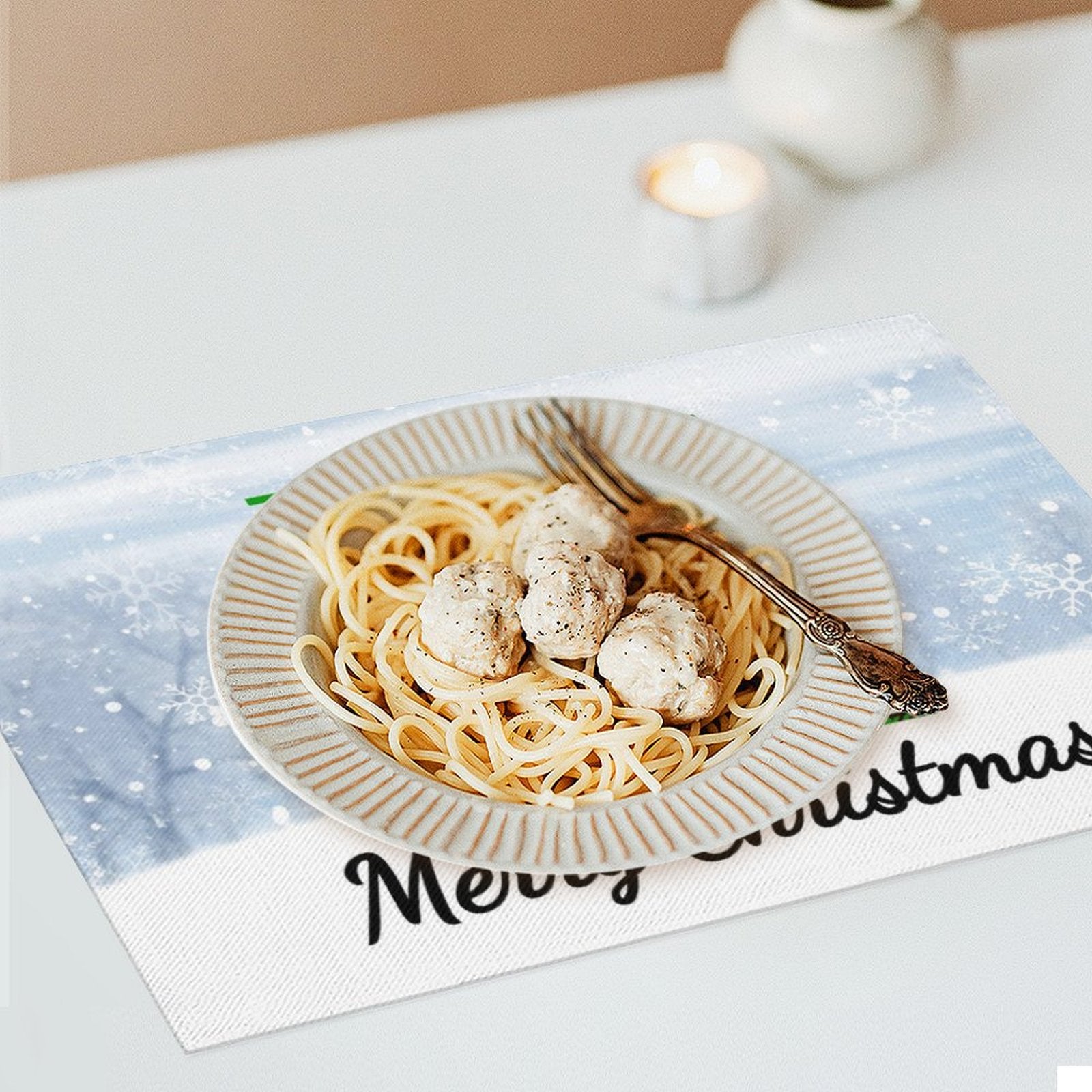 Music Bass Clef Christmas PVC Placemats