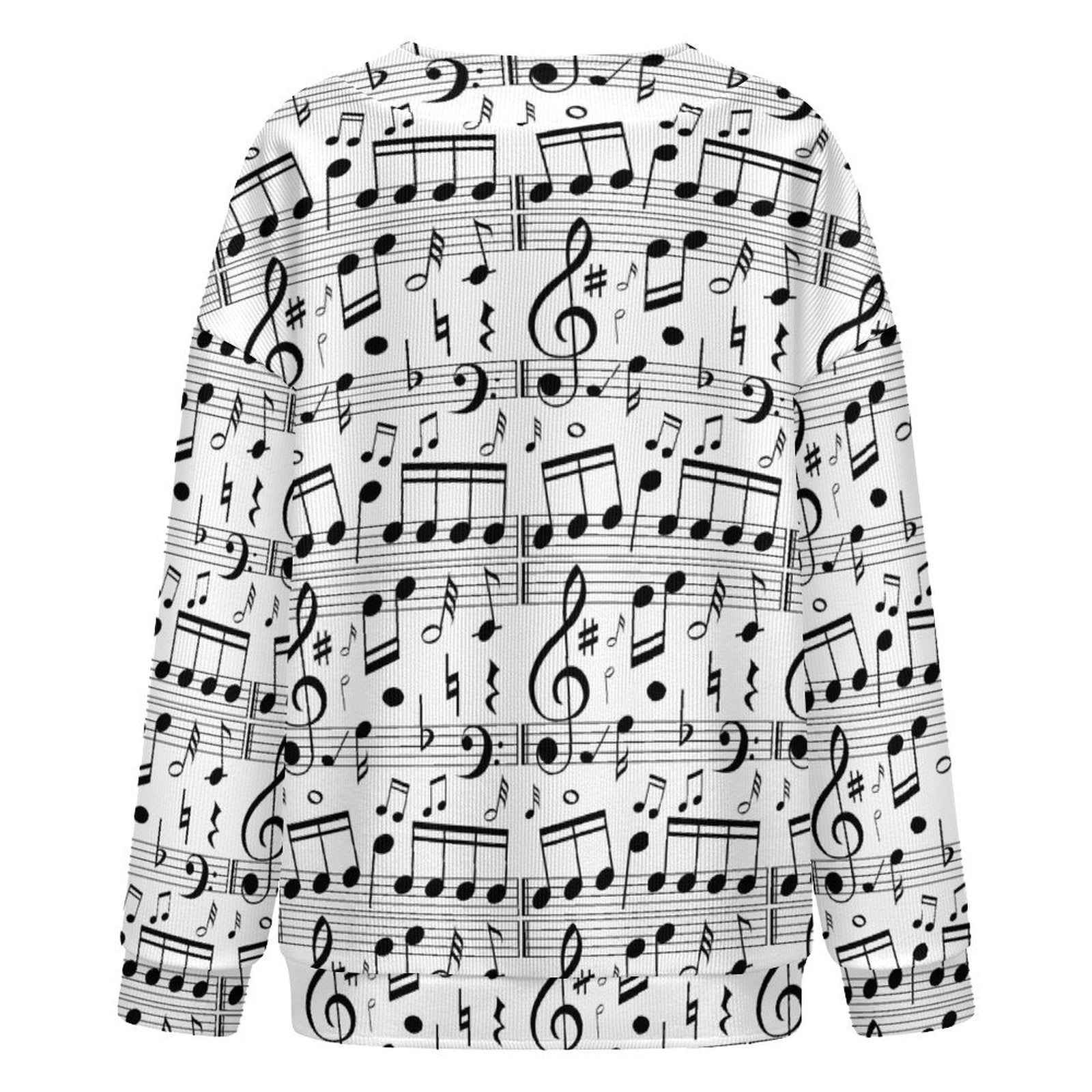 Music White Women's Drop Shoulder Cardigan