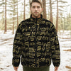 Music Pattern Black Unisex Down Jacket